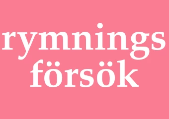 Synonym rymningsförsök