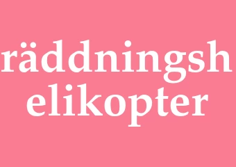 Synonym räddningshelikopter