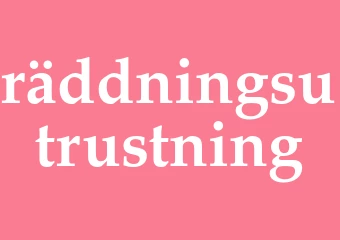 Synonym räddningsutrustning