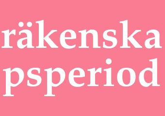 Synonym räkenskapsperiod