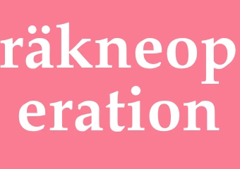 Synonym räkneoperation