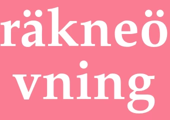 Synonym räkneövning