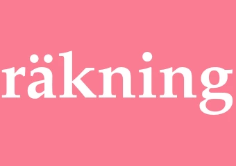 Synonym räkning