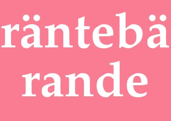 Synonym räntebärande