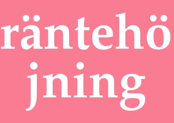 Synonym räntehöjning