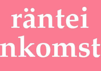 Synonym ränteinkomst