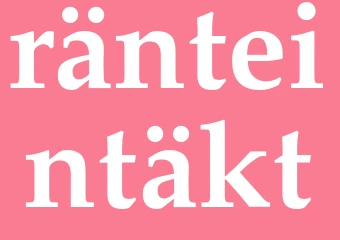 Synonym ränteintäkt