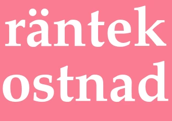 Synonym räntekostnad