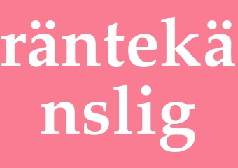 Synonym räntekänslig