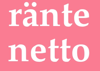 Synonym räntenetto