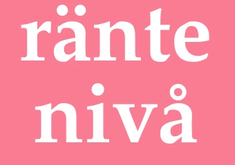 Synonym räntenivå