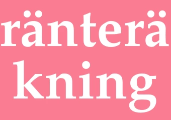 Synonym ränteräkning