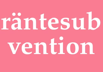 Synonym räntesubvention