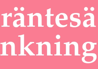 Synonym räntesänkning