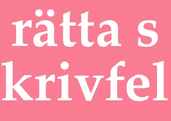 Synonym rätta skrivfel