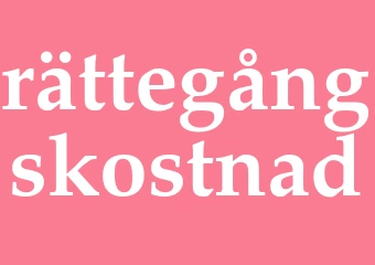 Synonym rättegångskostnad