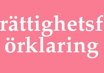 Synonym rättighetsförklaring