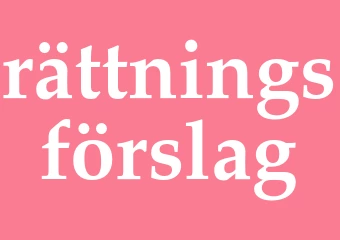 Synonym rättningsförslag