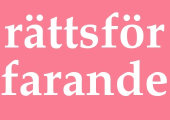 Synonym rättsförfarande