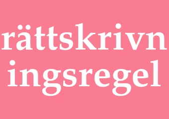 Synonym rättskrivningsregel