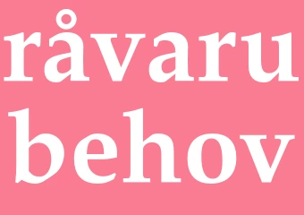Synonym råvarubehov