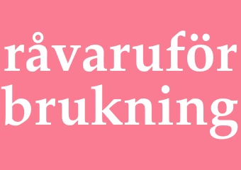 Synonym råvaruförbrukning