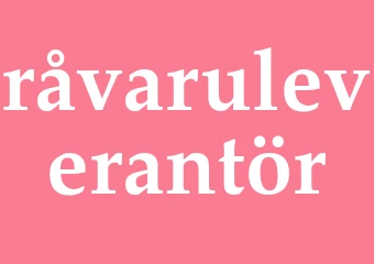 Synonym råvaruleverantör