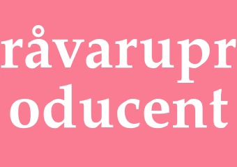 Synonym råvaruproducent