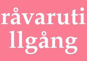 Synonym råvarutillgång