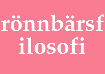 Synonym rönnbärsfilosofi