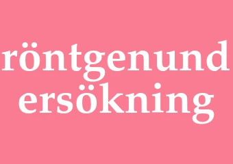 Synonym röntgenundersökning