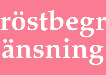 Synonym röstbegränsning