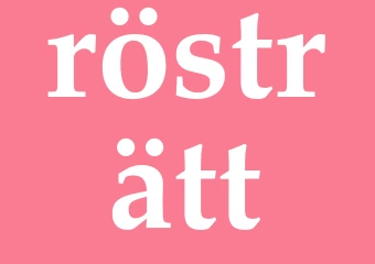 Synonym rösträtt
