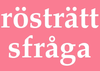 Synonym rösträttsfråga