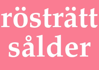 Synonym rösträttsålder