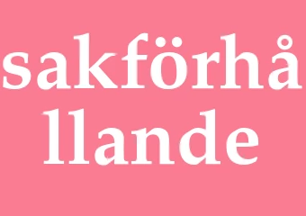 Synonym sakförhållande