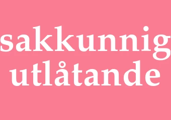 Synonym sakkunnigutlåtande
