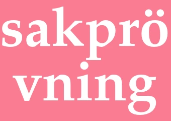 Synonym sakprövning