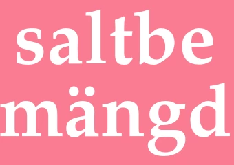 Synonym saltbemängd
