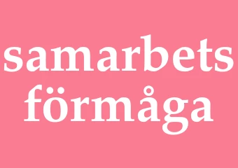 Synonym samarbetsförmåga