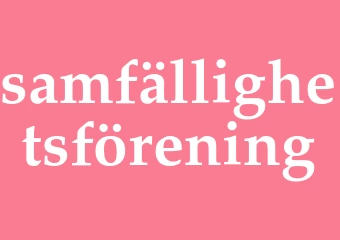 Synonym samfällighetsförening