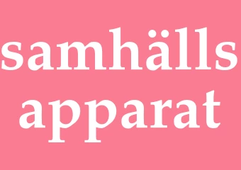 Synonym samhällsapparat
