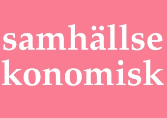 Synonym samhällsekonomisk