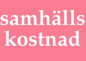 Synonym samhällskostnad