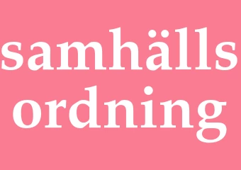 Synonym samhällsordning