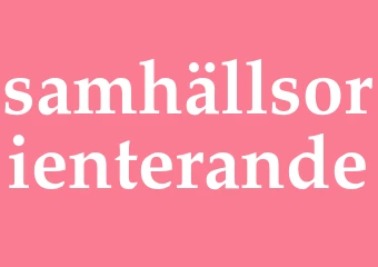 Synonym samhällsorienterande