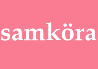 Synonym samköra