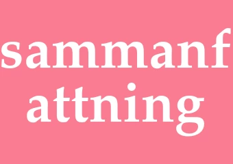Synonym sammanfattning