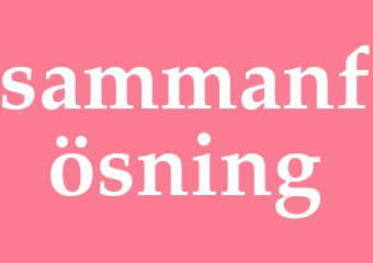 Synonym sammanfösning