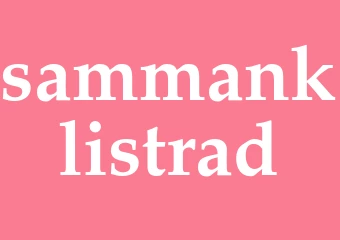 Synonym sammanklistrad